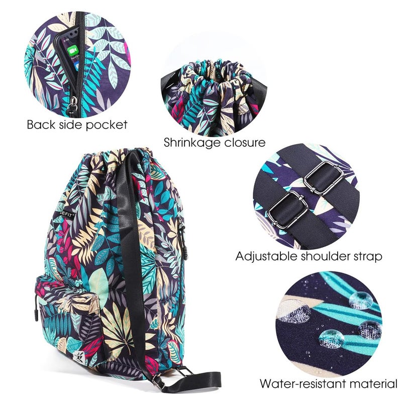 Risefit Waterproof Drawstring Bag, Gym Bag Sackpack Sports Backpack for Men Women - Image 3